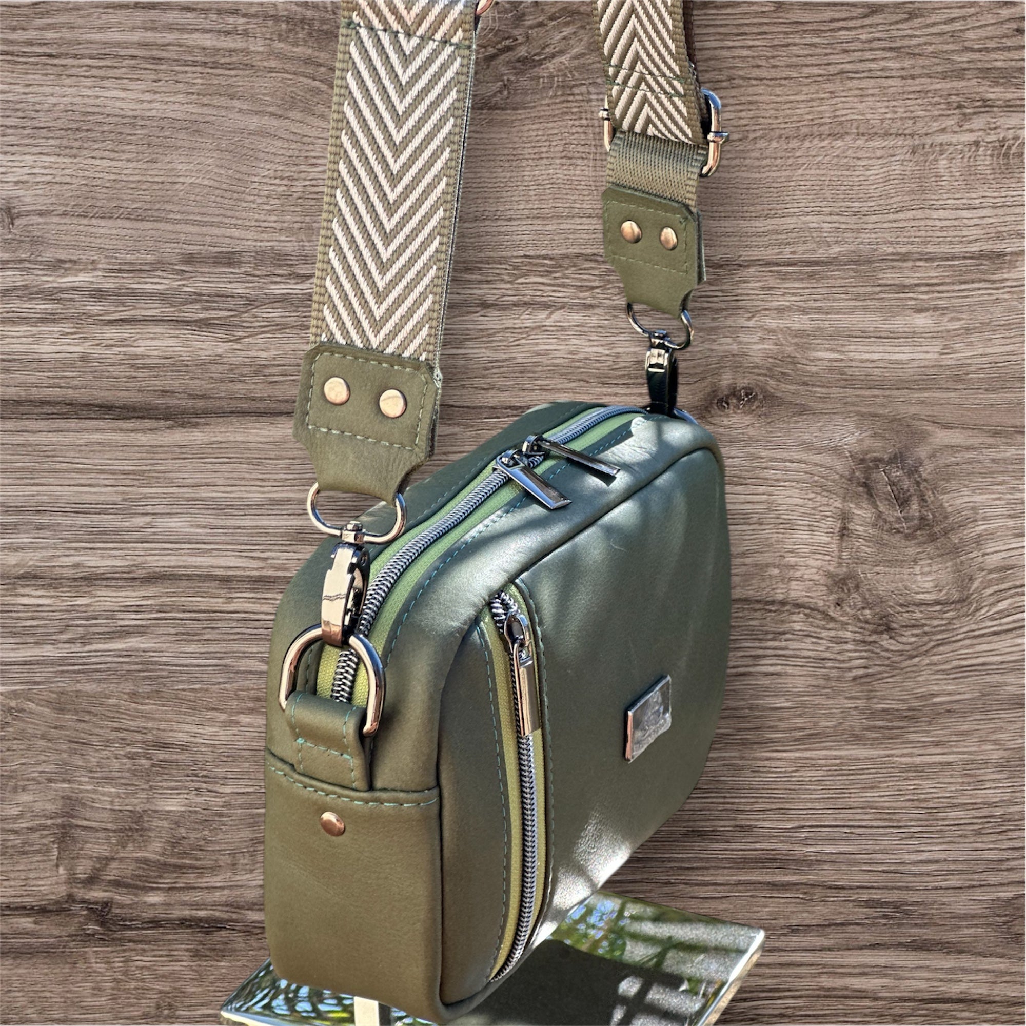 Lil Crossbody Bags! (Green Leather)