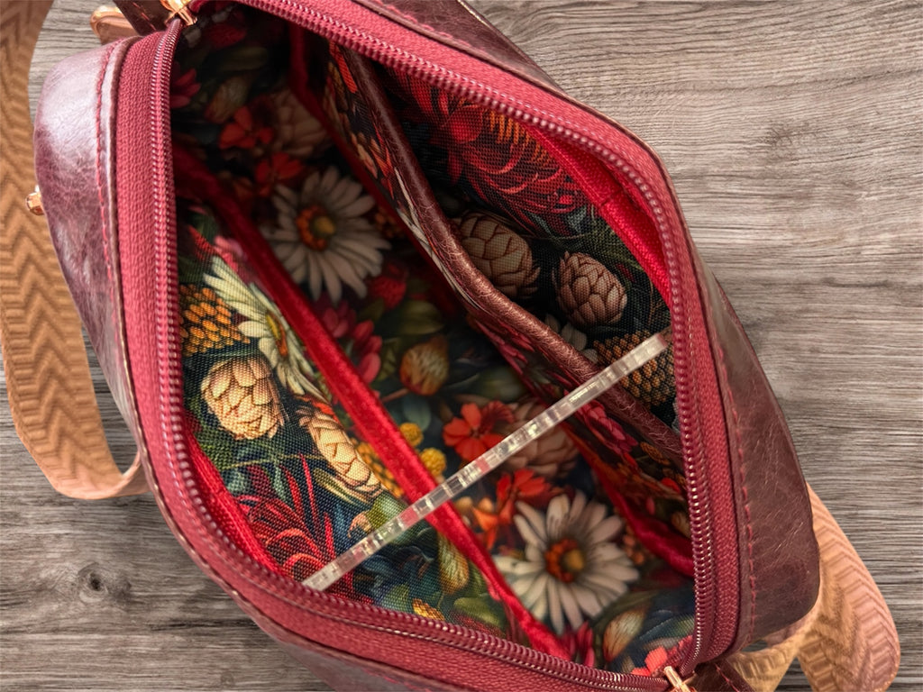 Lil Crossbody Bags! (Maroon Leather)