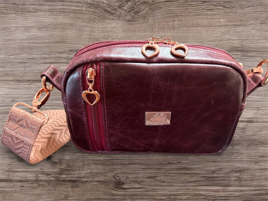 Lil Crossbody Bags! (Maroon Leather)