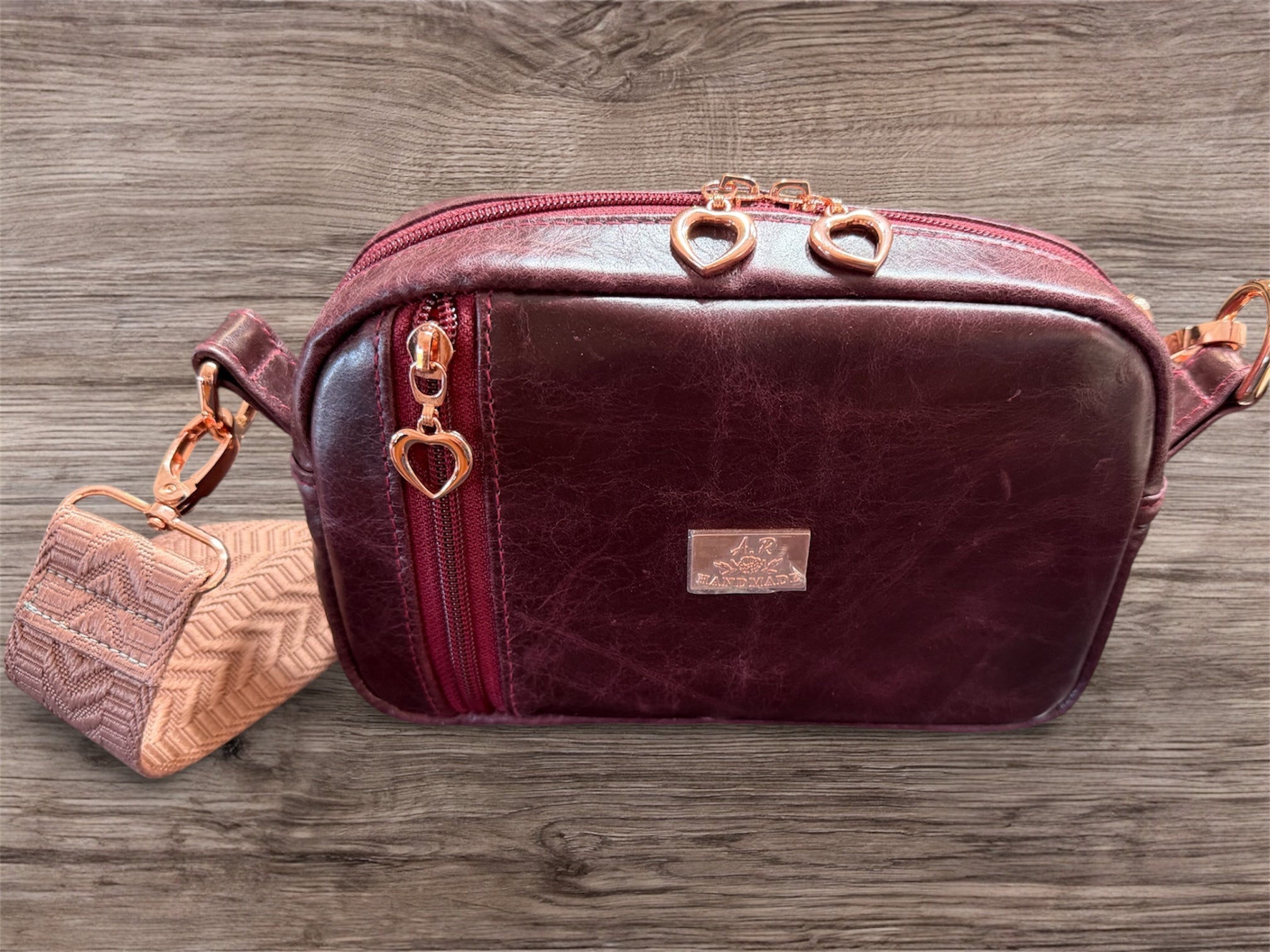 Lil Crossbody Bags! (Maroon Leather)