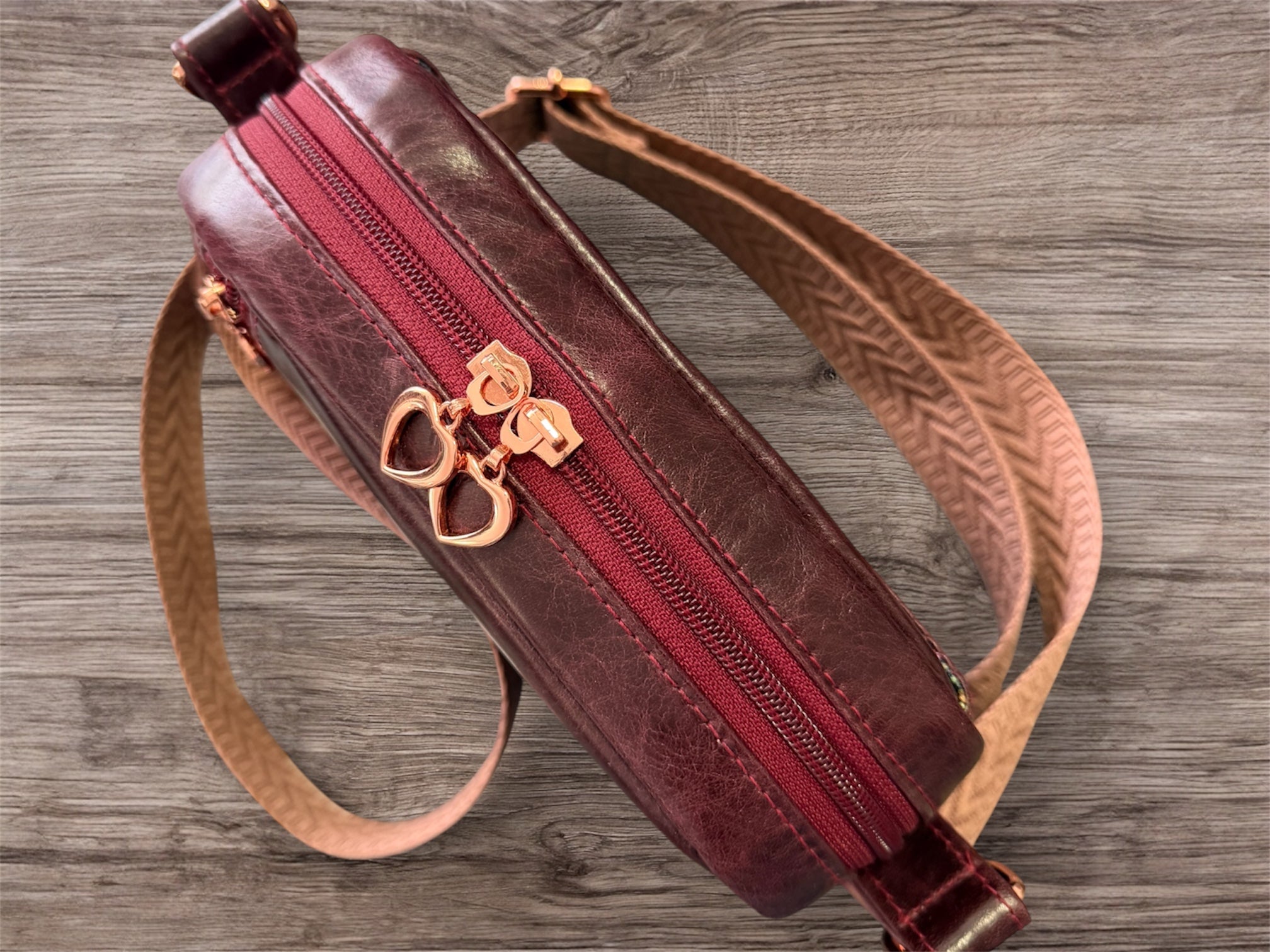 Lil Crossbody Bags! (Maroon Leather)